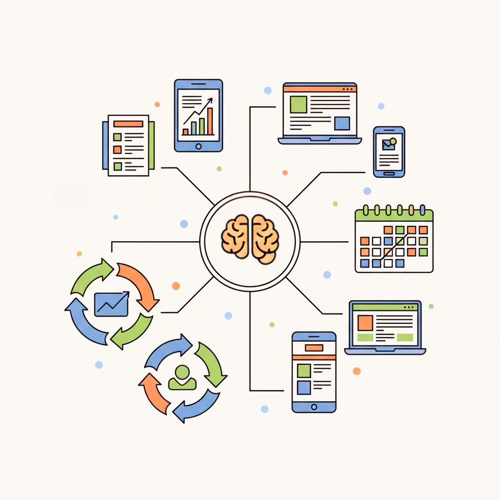 Notebook and strategic planning icon